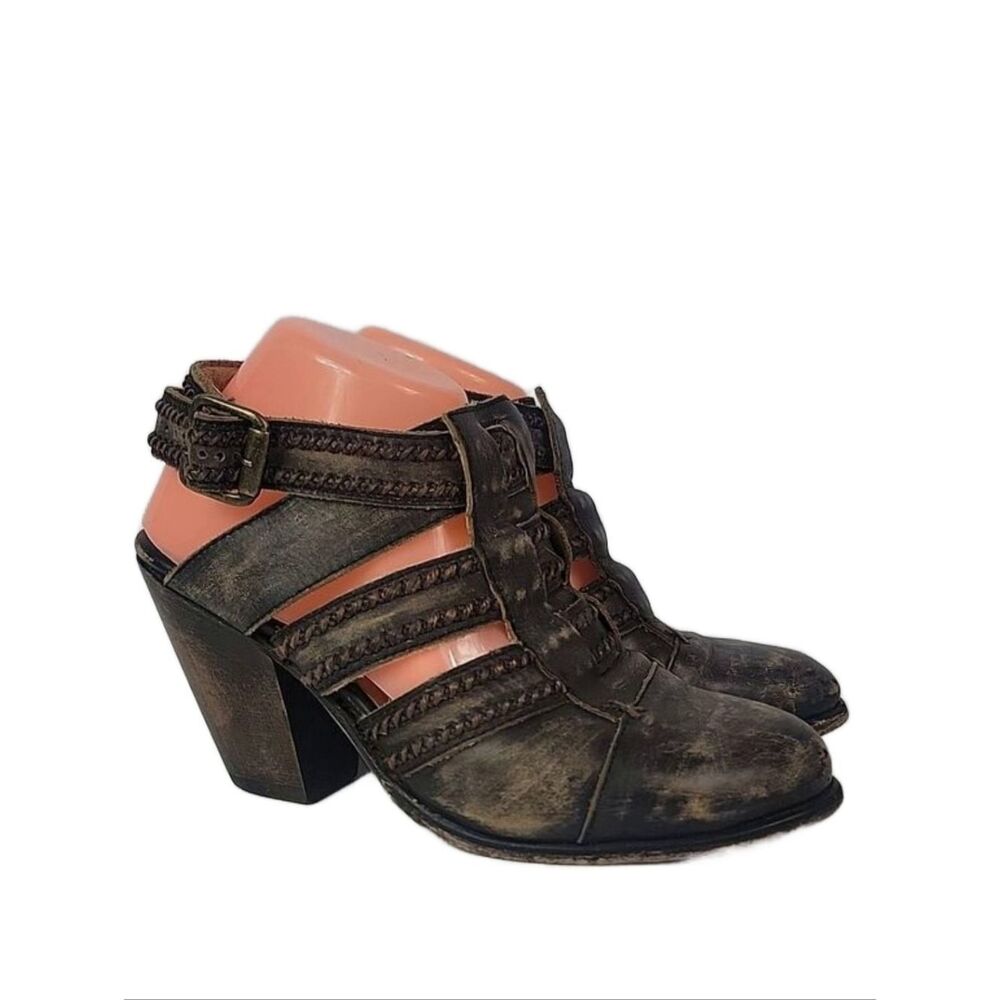 Freebird By Steven Crowe distressed Leather Women's Ankle Boots